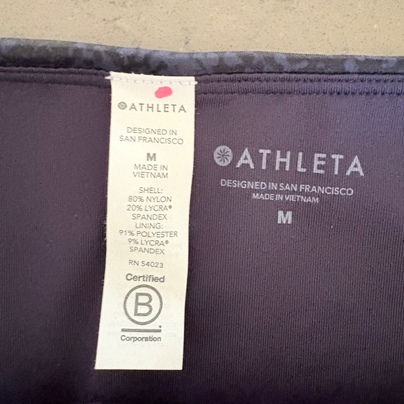 Athleta Snake Medium Bottom Swim Surf Bikini Blue Black Mid Rise Women M NEW - Picture 6 of 10